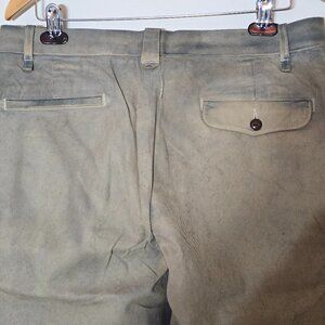 Men's Dockers K-1 Khakis aged Muck wash rough riders Chino pants 34 x 32 war hro